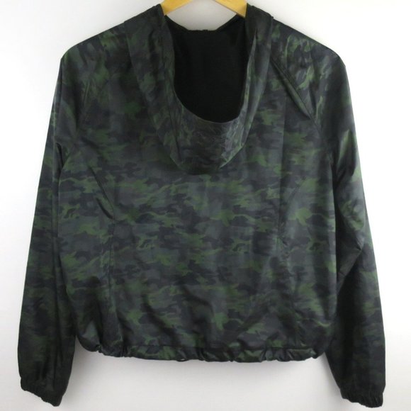 Good American Camo Windbreaker Running Jacket Size 2 (S) - Picture 8 of 9